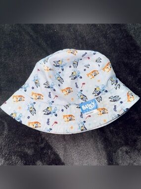 Toddler Bluey Bingo Blue Bucket Hat Reversible